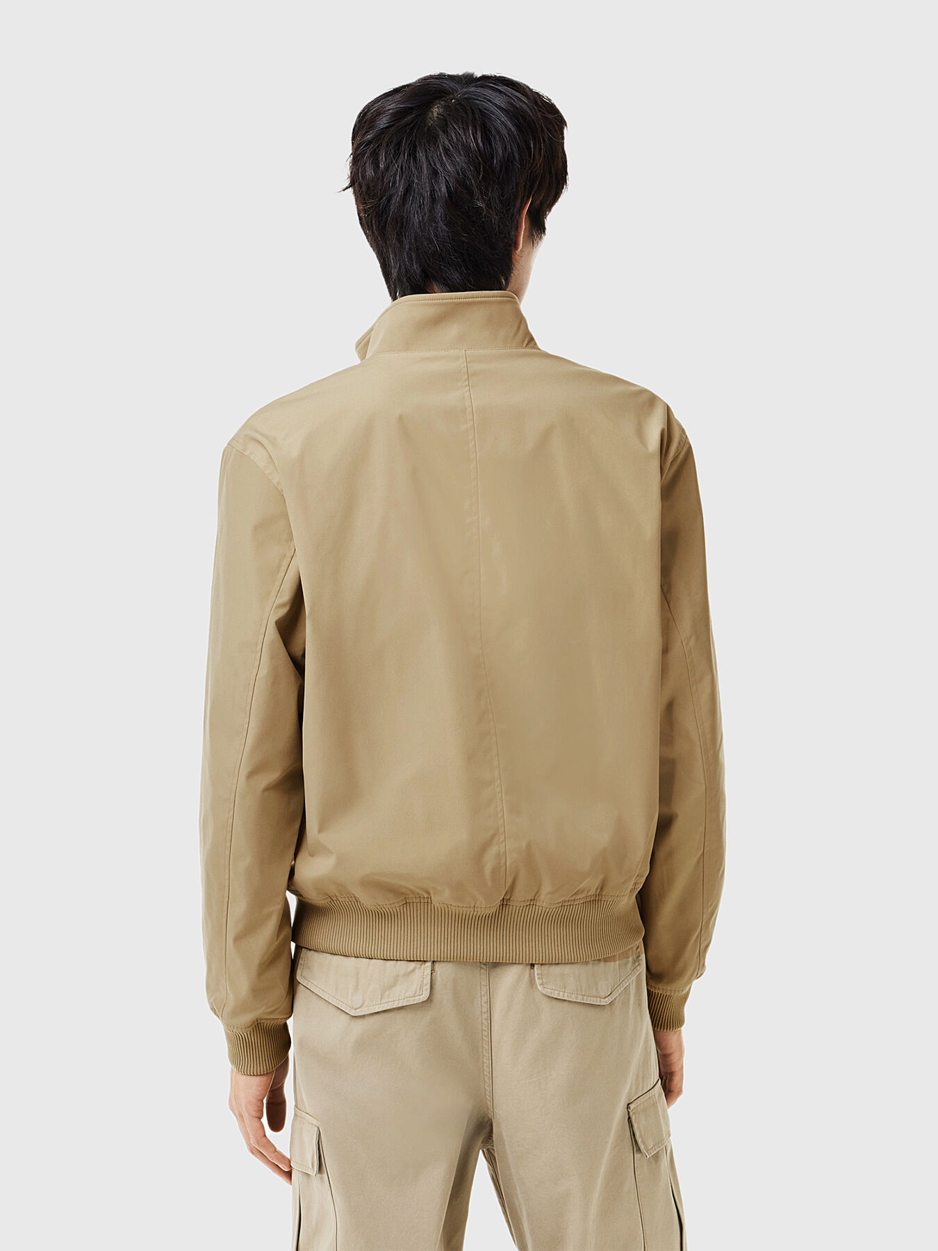 Beige jacket with logo detail brand LACOSTE