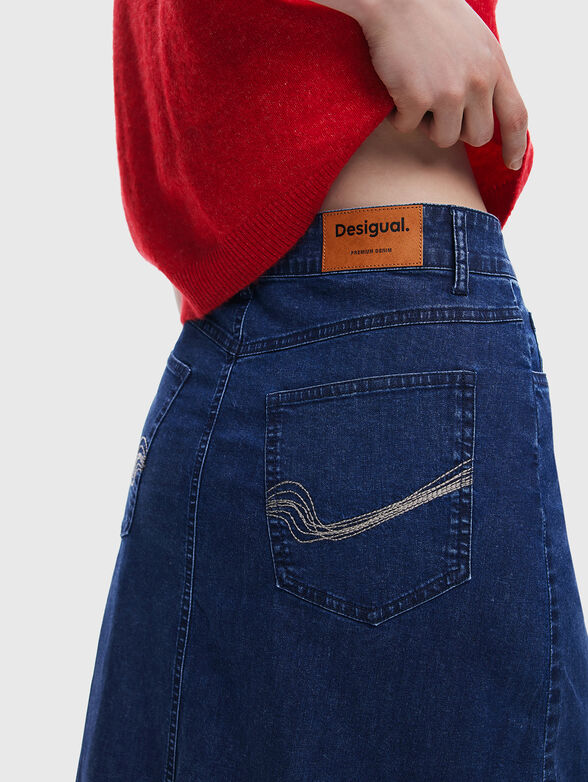 GIORGIA denim midi skirt - 5