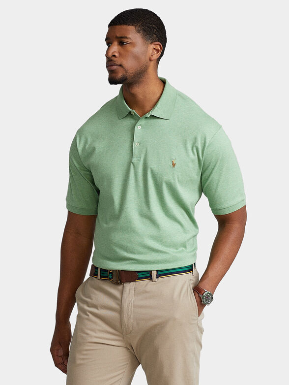 Polo shirt in green color with logo - 1