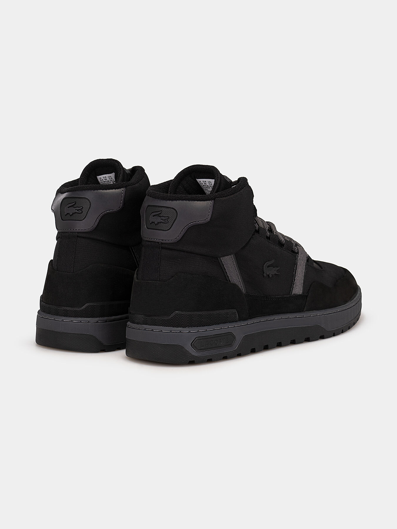 lacoste shoes black high top