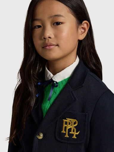 Navy blue jacket with logo - 3