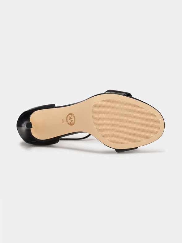 IZZY black leather sandals  - 5