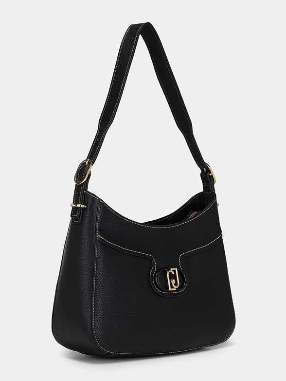 Hobo bag with logo accent - 3