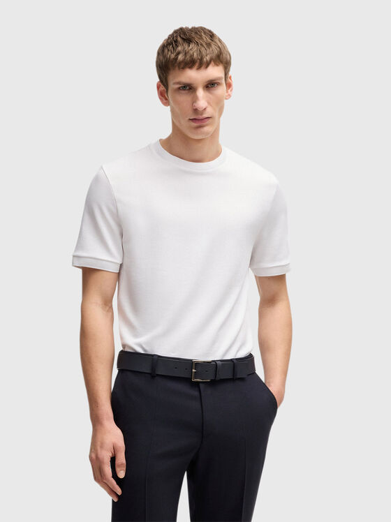 Cotton T-shirt with side slits - 1