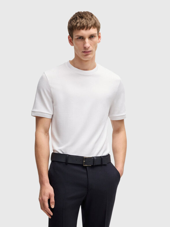 Cotton T-shirt with side slits - 1