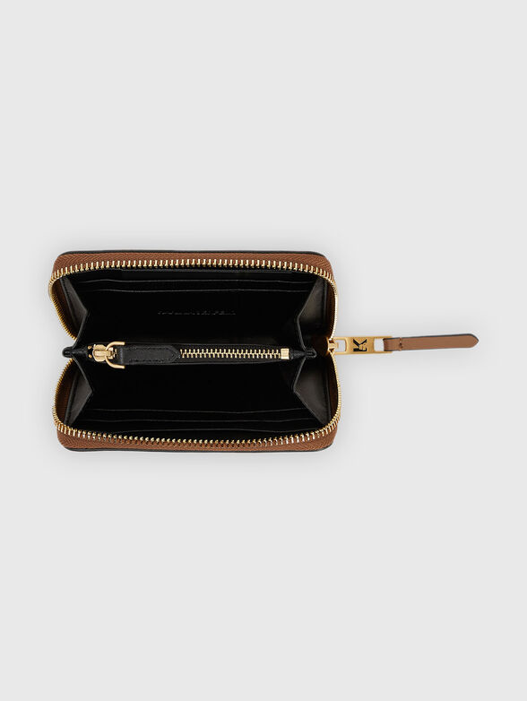 Leather wallet with logo - 3