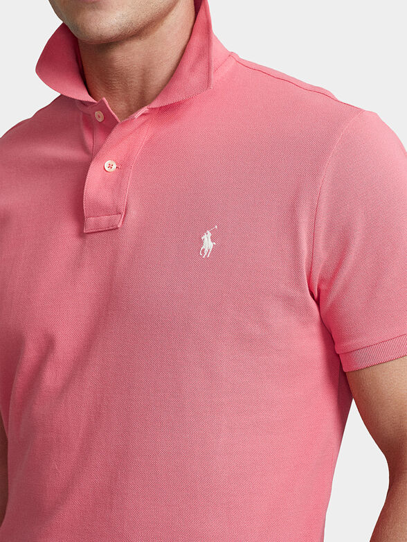 Polo-shirt in coral color - 3