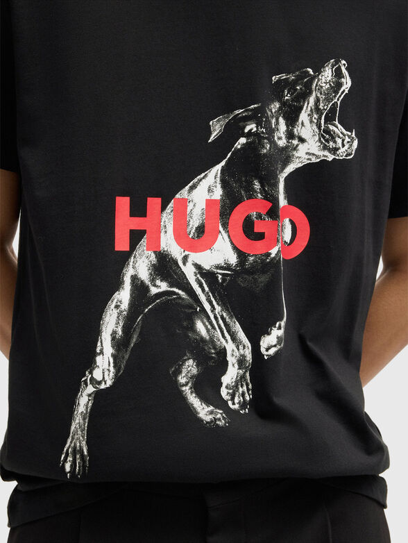 Cotton T-shirt with print - 4