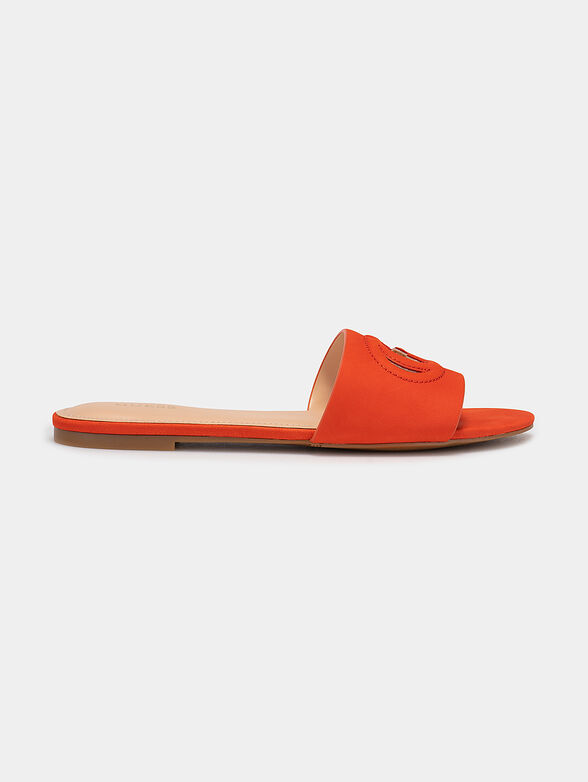 TASHIA leather sandals in beige color - 1
