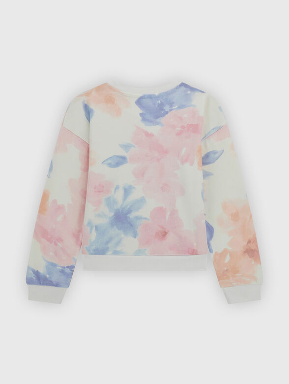 Cotton sweatshirt with floral print - 2