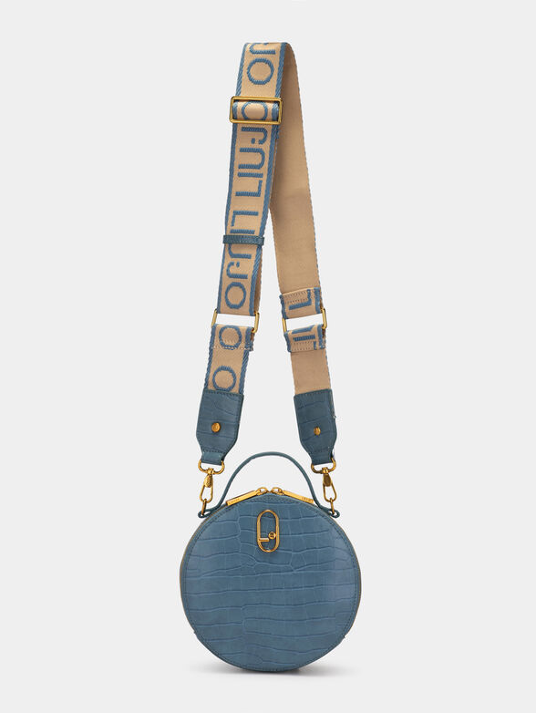 Round crossbody bag with crocodile texture - 2