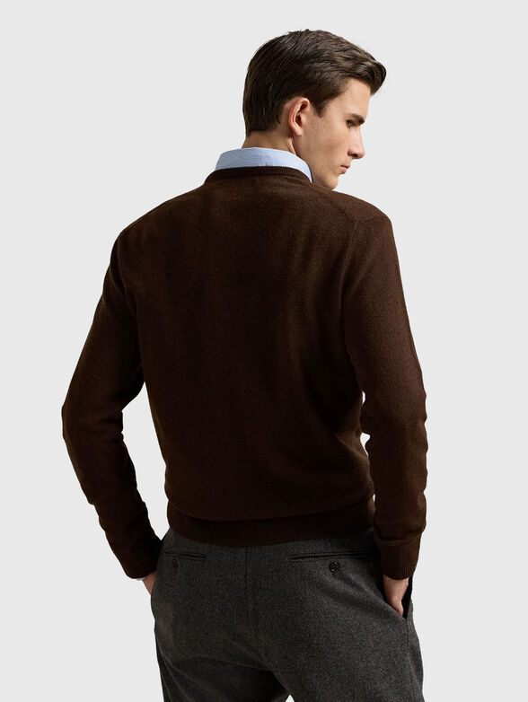 Wool sweater with mini logo - 3