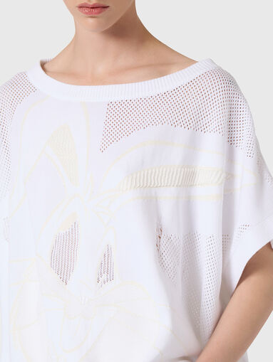 Oversized sweater with short sleeves - 5