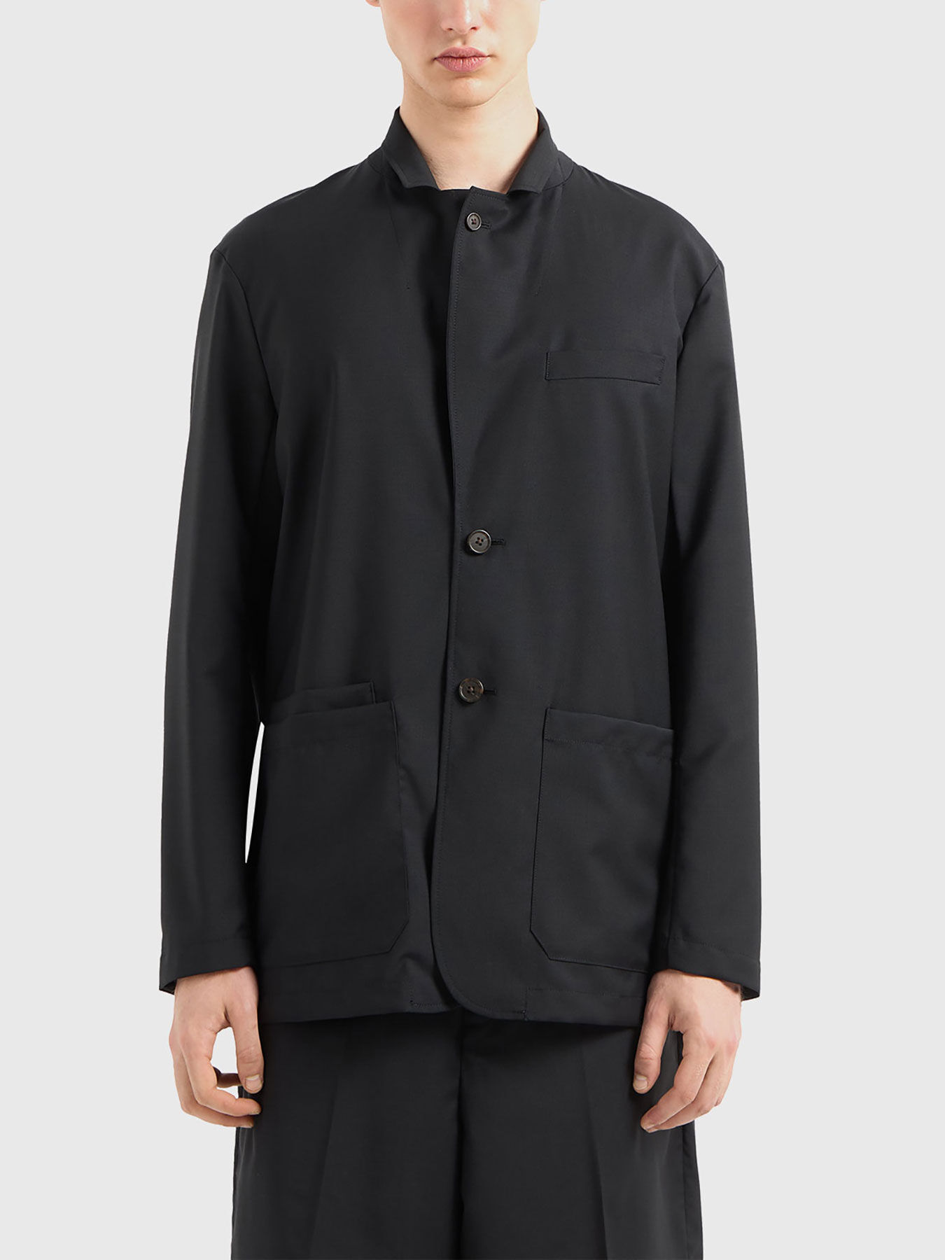 Black wool jacket brand EMPORIO ARMANI — Globalbrandsstore
