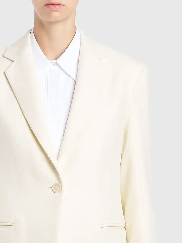 Single breasted jacket in ecru - 4