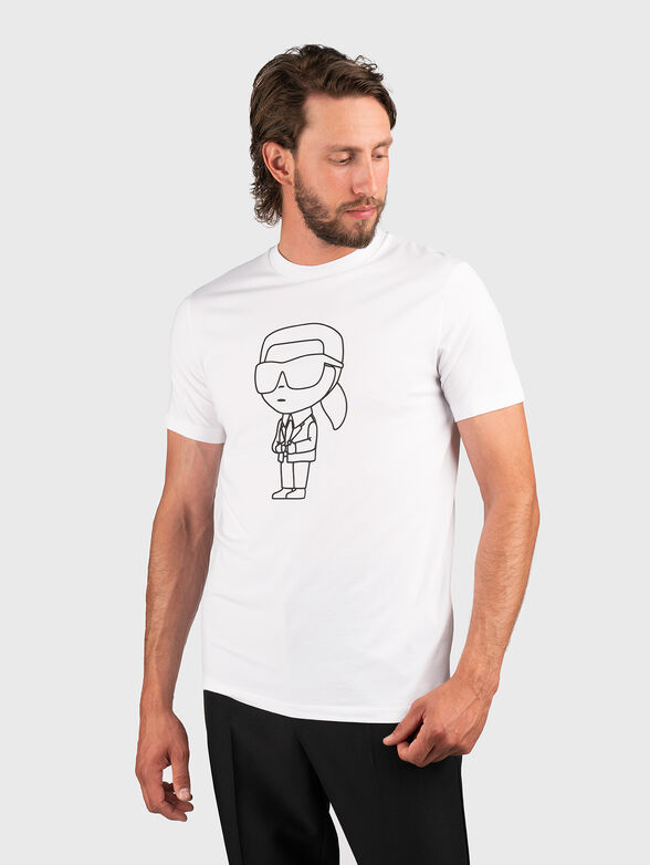 Black T-shirt with logo print - 1