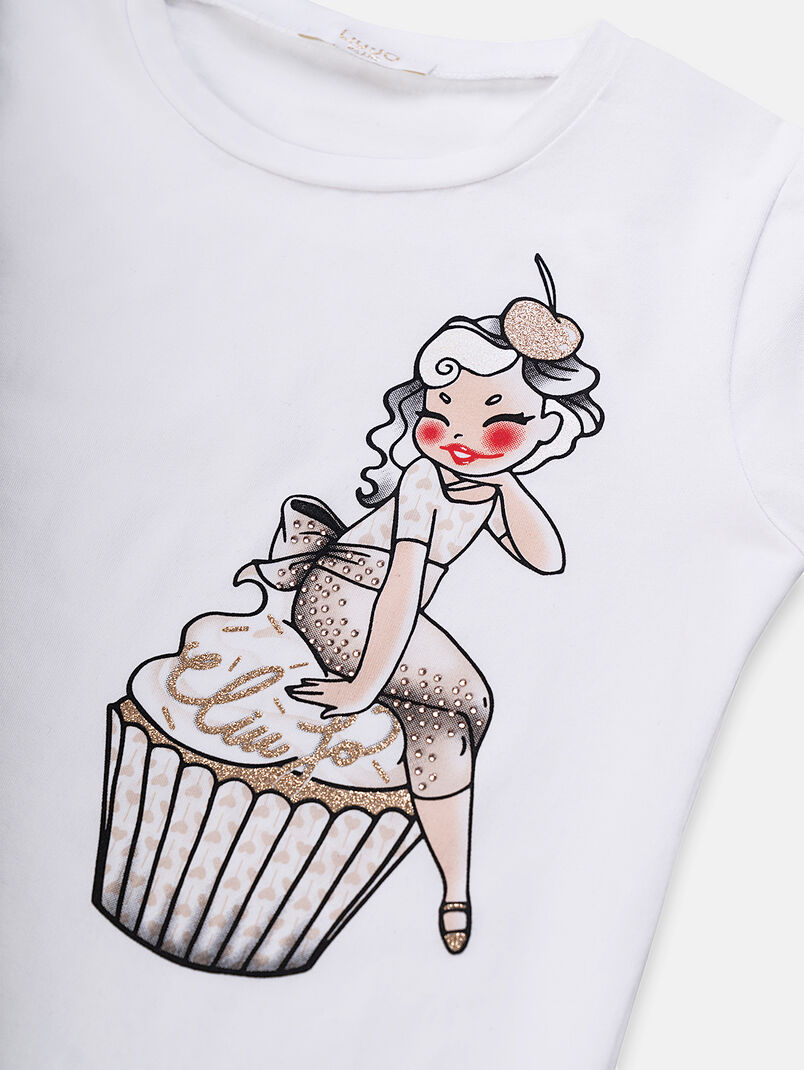 T-shirt with contrasting print - 3