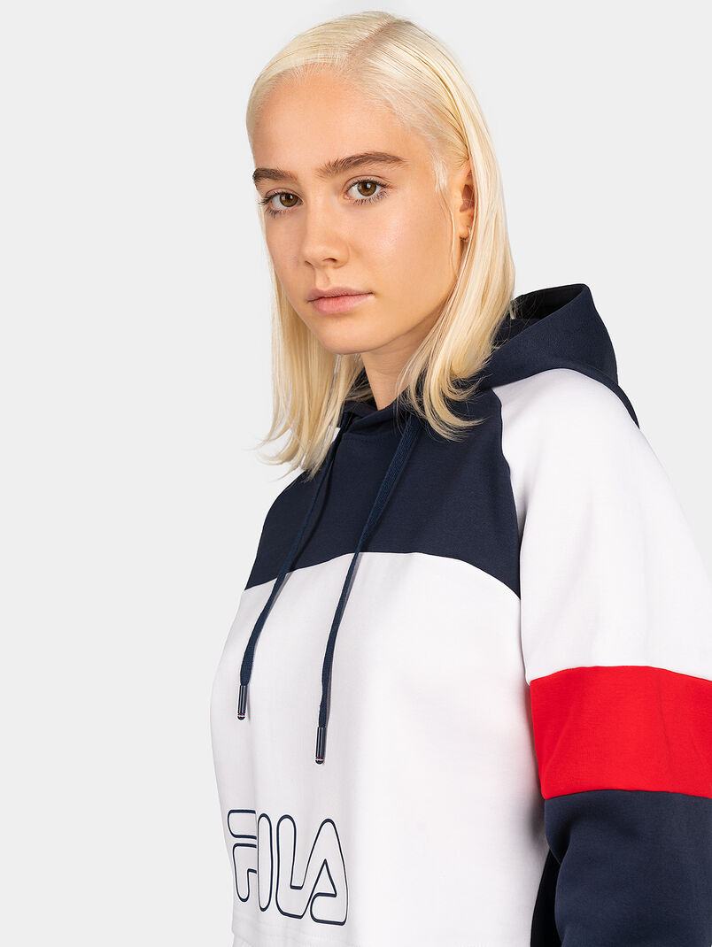 PETRA cropped sweatshirt with hood - 3