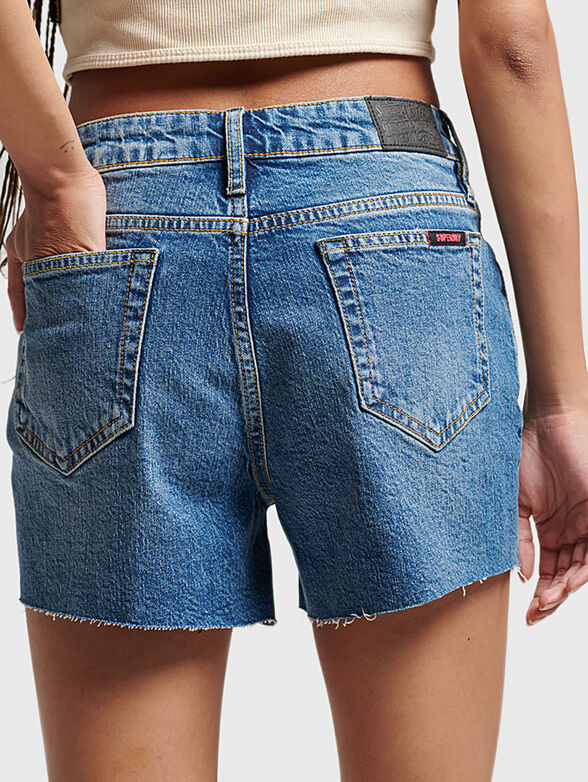 VINTAGE blue denim shorts - 2