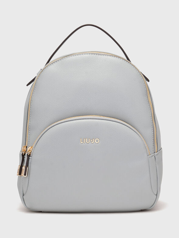 Eco leather backpack with front pocket - 1