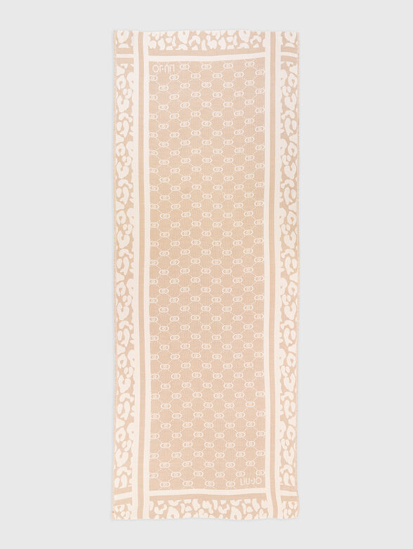 Long scarf with accent print  - 2