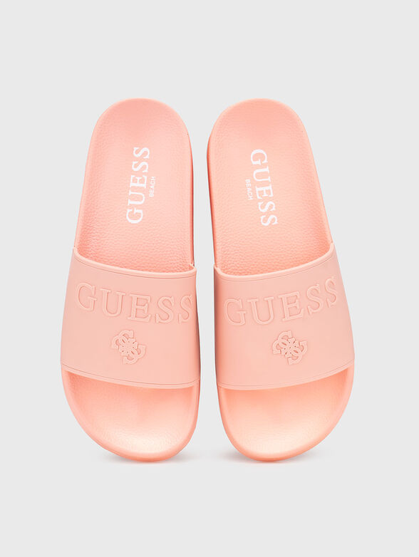 Beach slippers with logo in black - 6