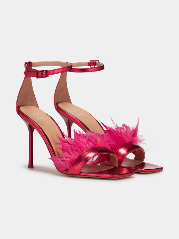 CAMELIA sandals with feathers - 2