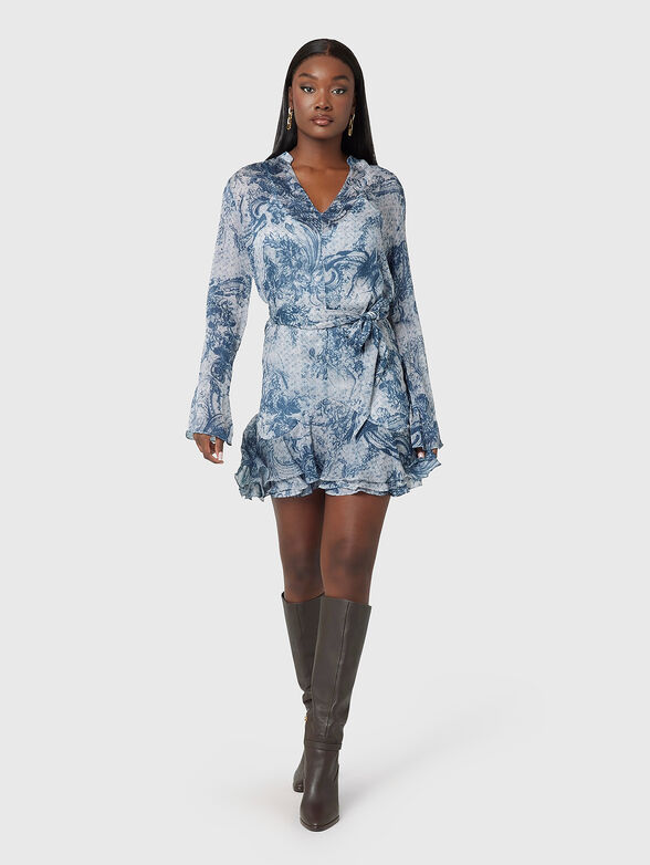 Mini dress with floral motifs - 2