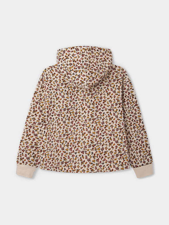 EVANA sweatshirt with floral print and hood - 2
