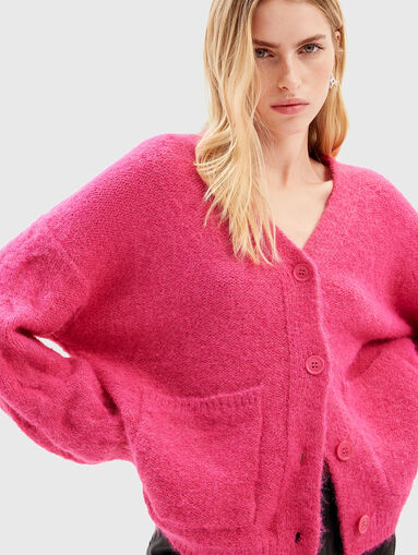 Oversized wool blend cardigan - 4