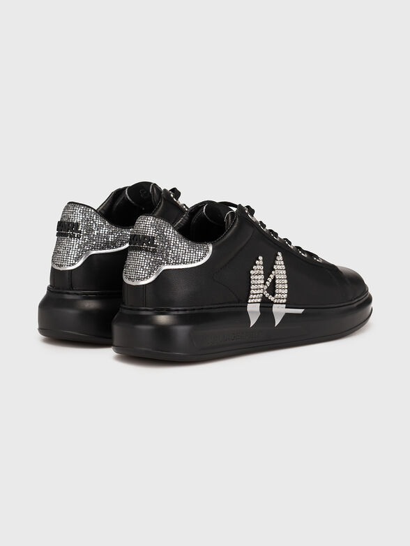 KAPRI black sports shoes with rhinestones - 3