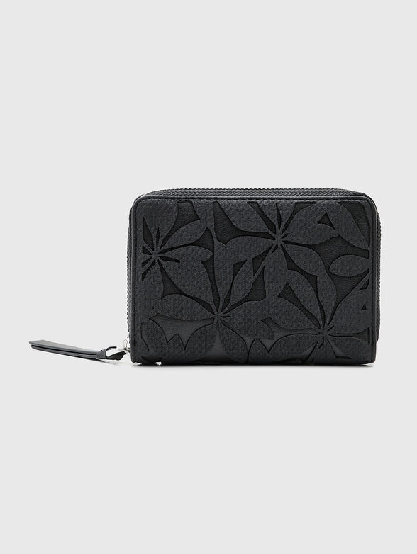 Black cutout detail wallet - 1