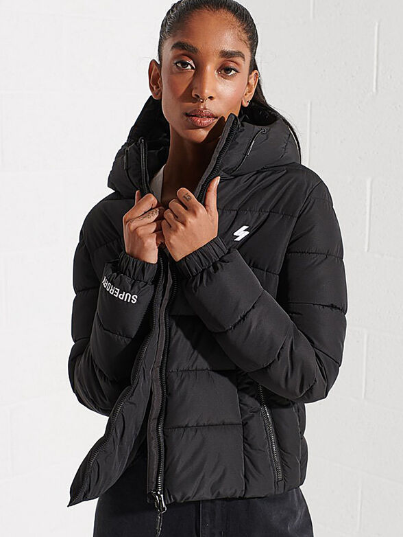 Hooded puffer jacket - 1