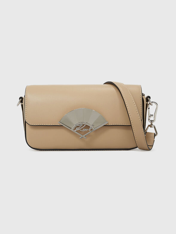 K/SIGNATURE beige leather bag with logo accent - 1