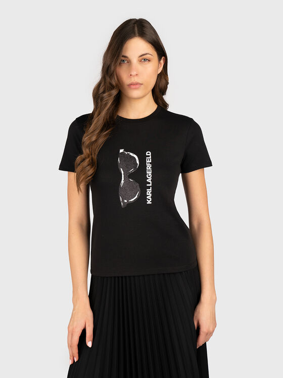 Cotton T-shirt with print - 1