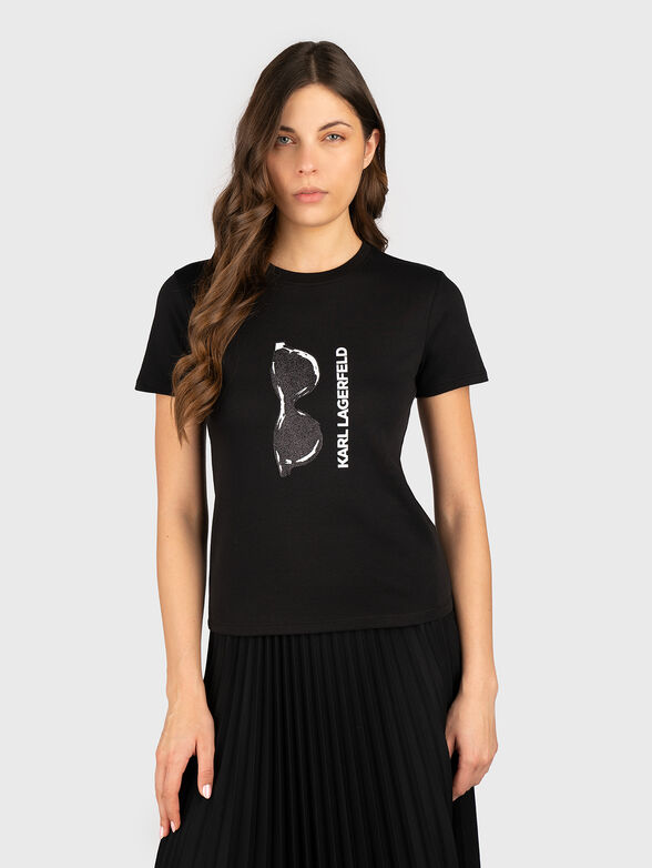 Cotton T-shirt with print - 1