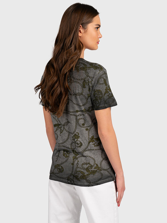 T-shirt with rhinestone tiger applique - 3