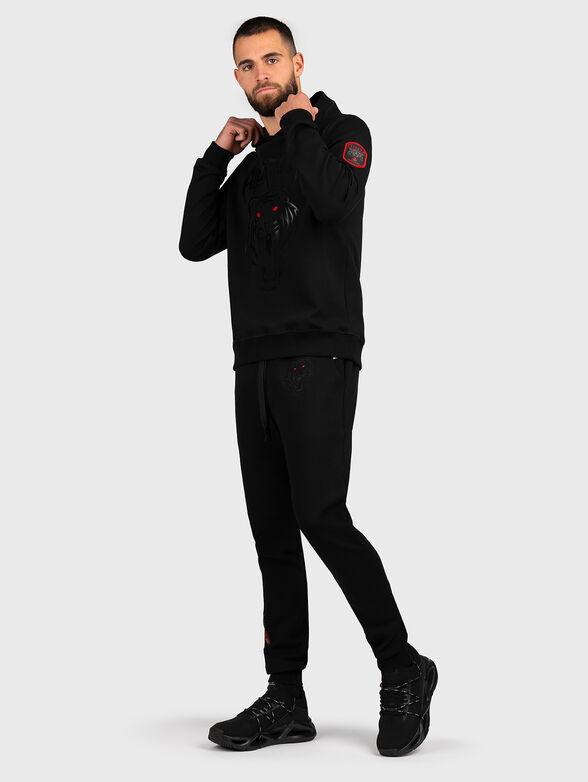 H018 black sweatshirt with print - 5