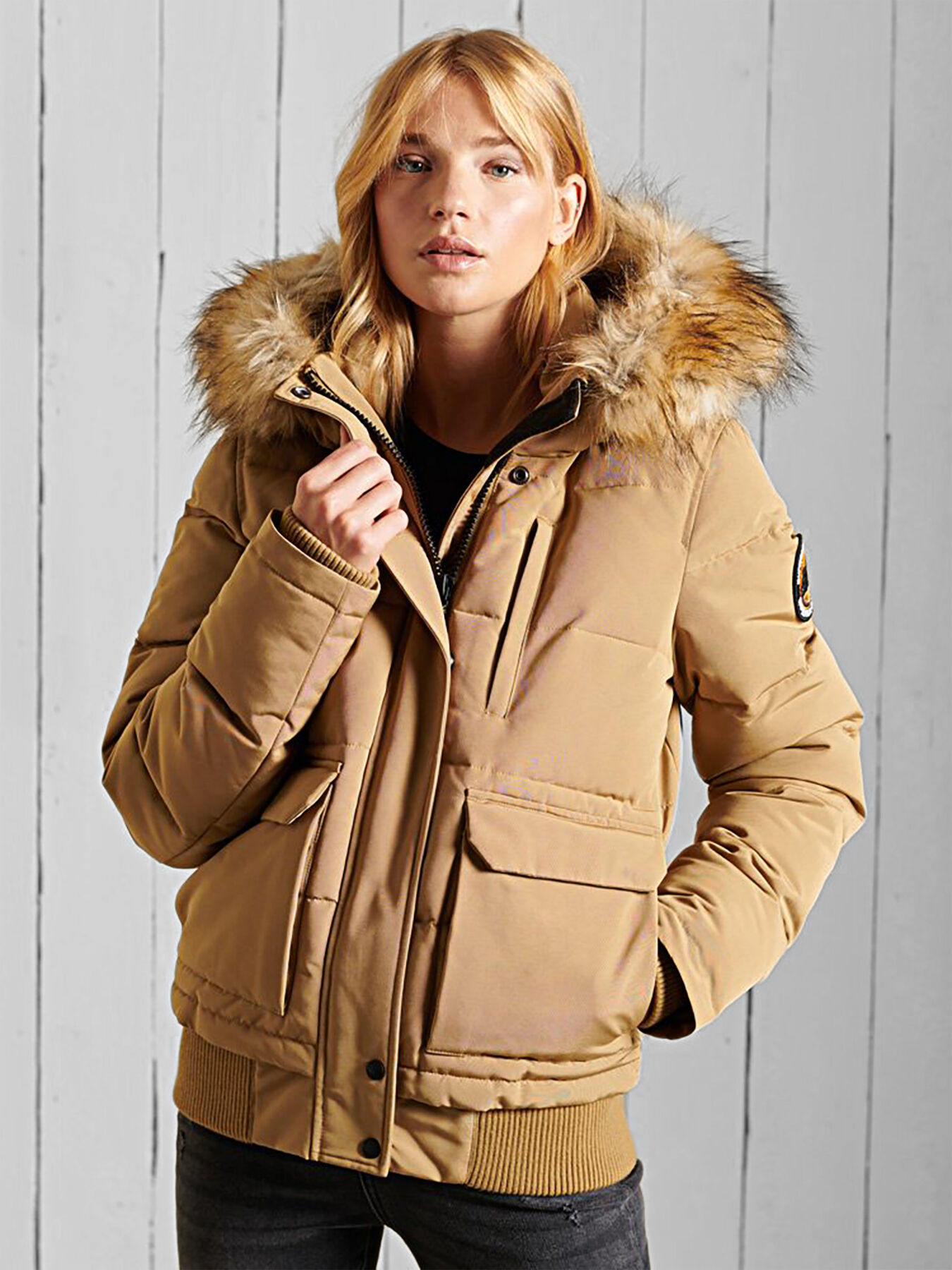 Superdry hooded bomber jacket clearance
