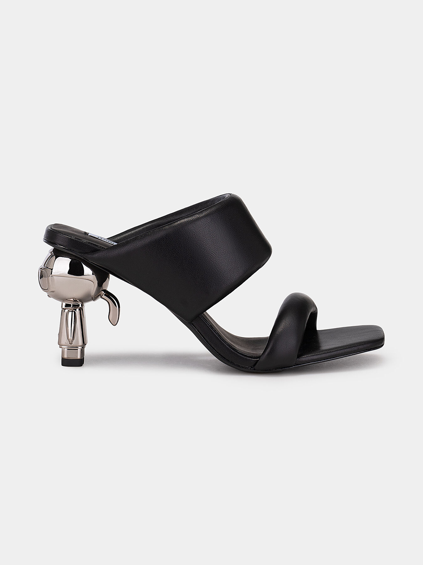 IKON black sandals with accented heels brand Karl Lagerfeld Globalbrandsstore en