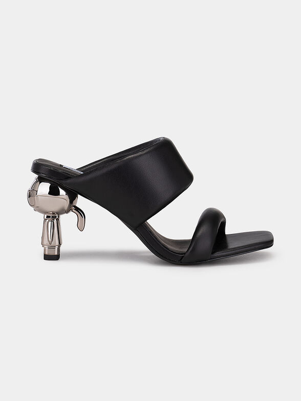 IKON black sandals with accented heels - 1
