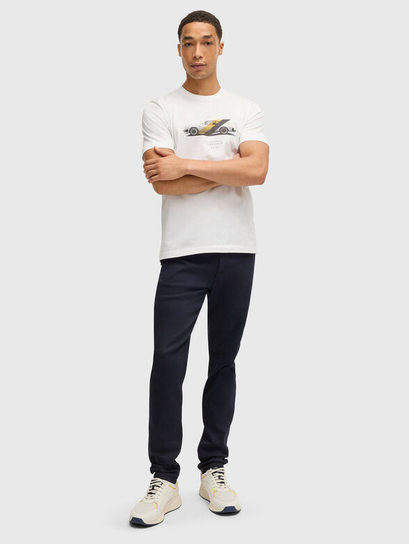 Cotton T-shirt with print and logo - 2