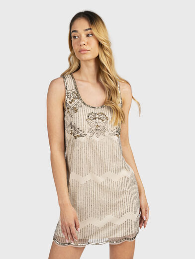 Dress with embroidered sequins - 1