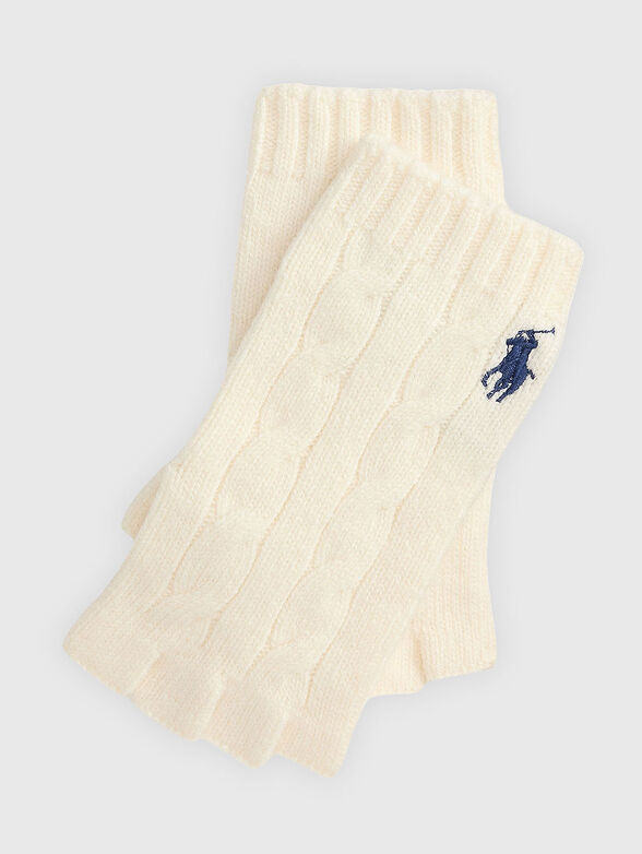 Wool cashmere blend fingerless gloves - 1