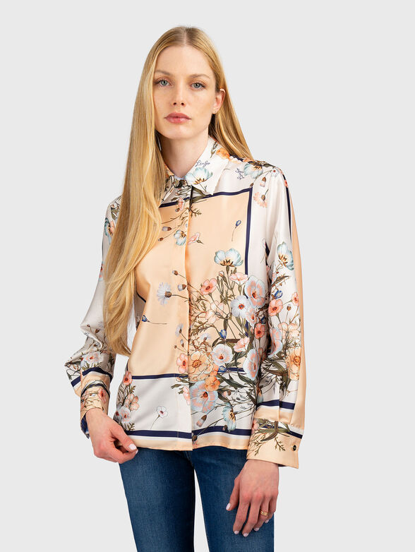 Shirt with floral print - 1