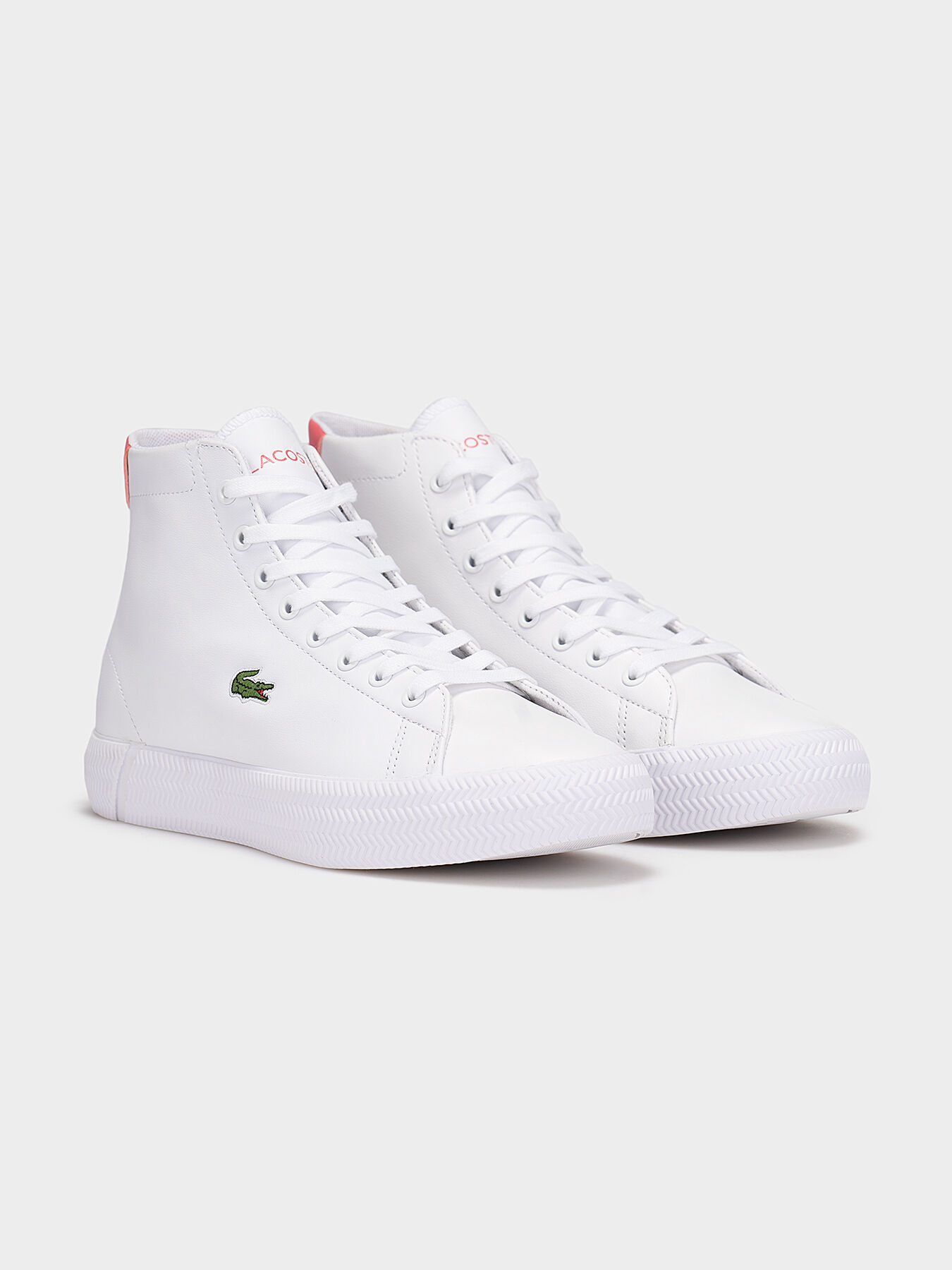Lacoste high tops white top