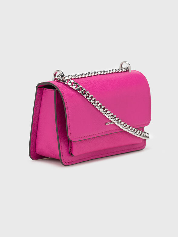 Crossbody bag in leather with logo - 4