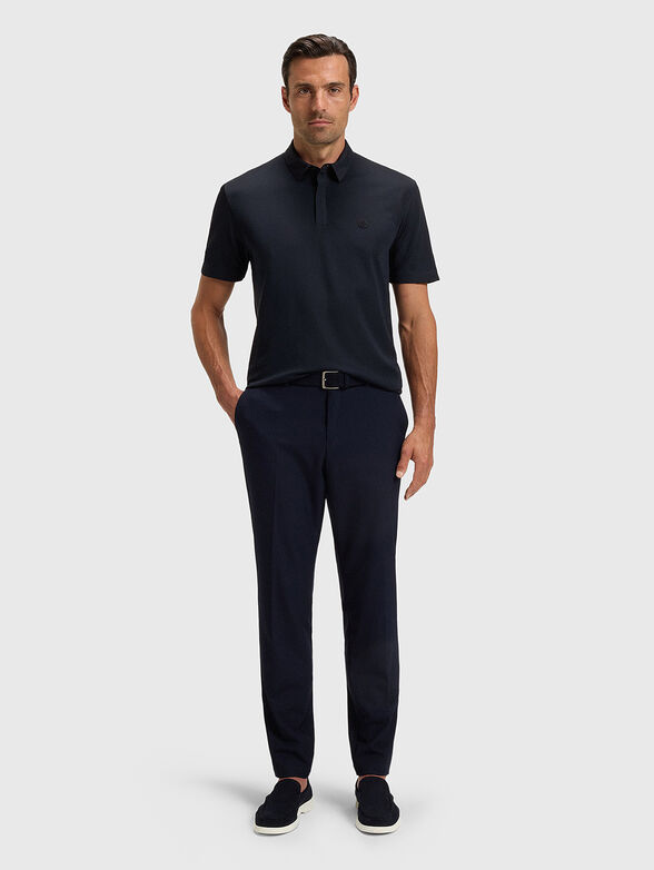 Cotton blend polo shirt with logo - 2