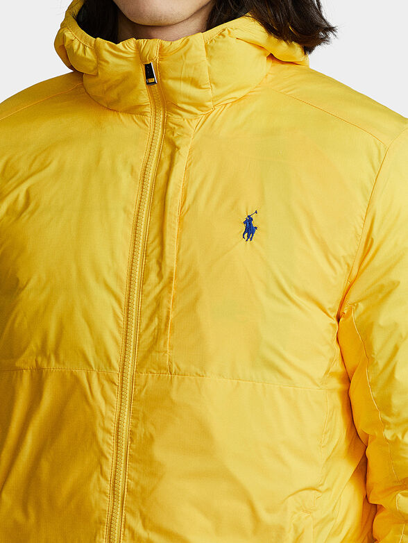 Yellow jacket with quilted effect - 4