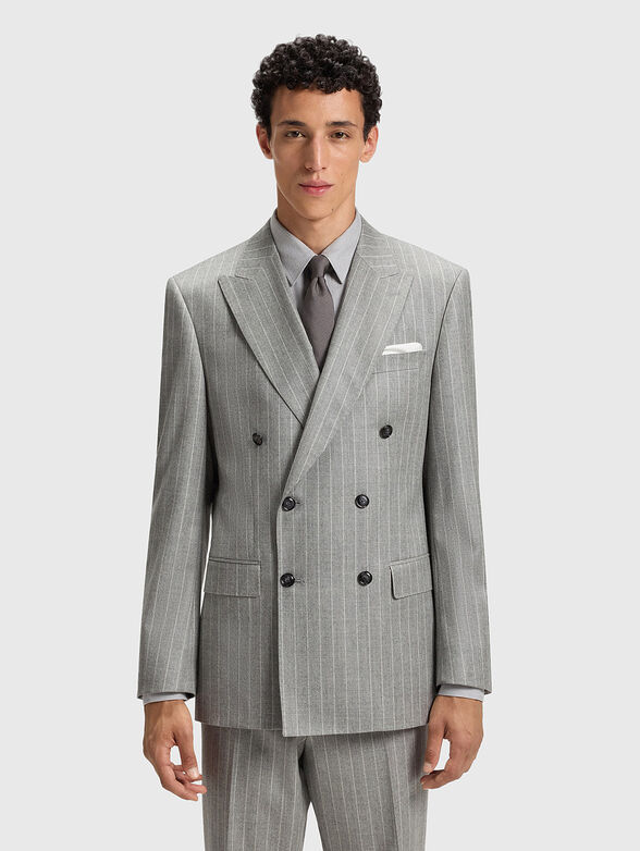 Double breasted wool jacket - 1